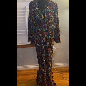 Multicolor Patterned Two Pieces Set